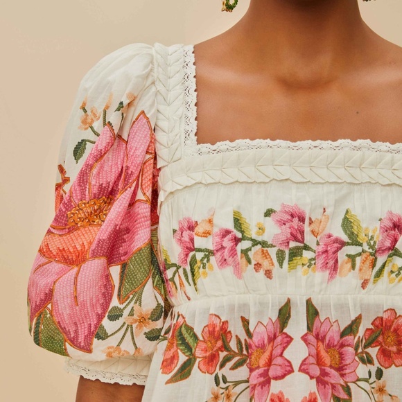 Farm Rio Off-White Summer Fruit Blouse - Picture 5 of 9